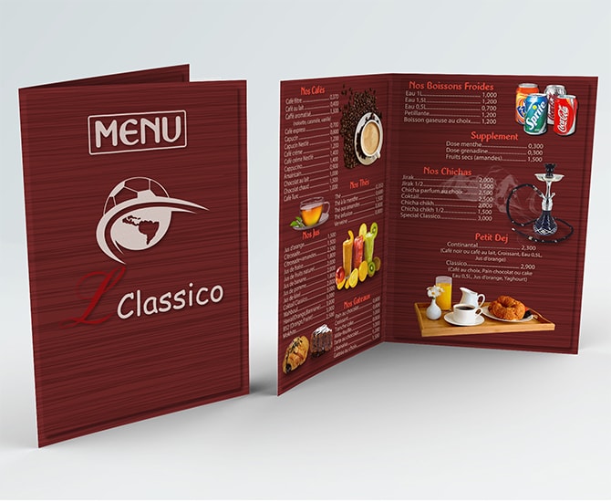 Menu L'classico